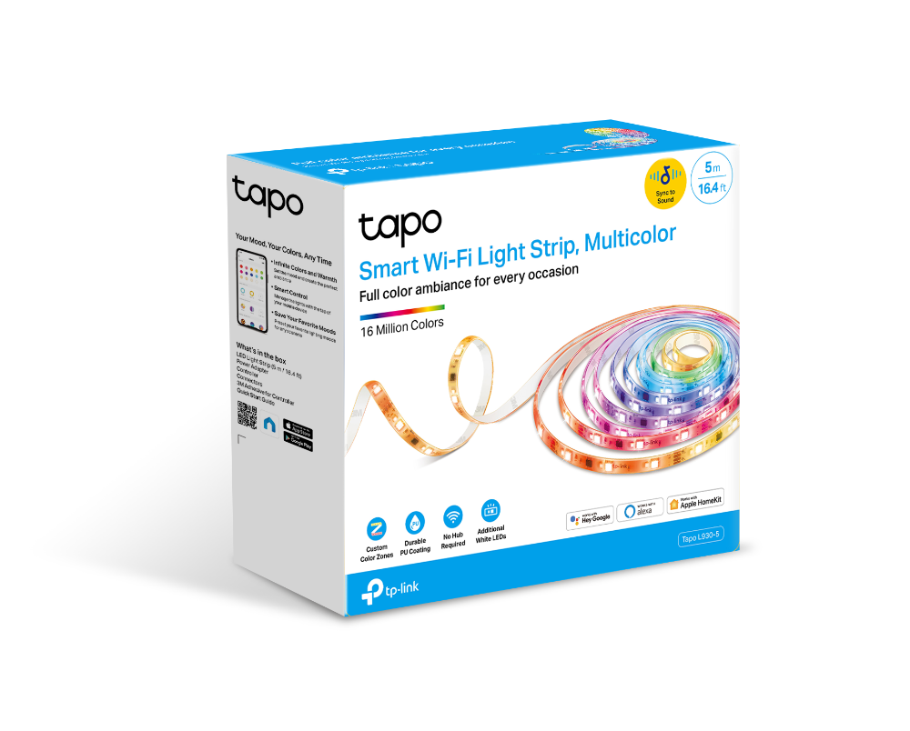 TP-Link Tapo L930-5 Smart Wi-Fi Light Strip, Multicolor | Voice Control, Music Sync, IoT TP-Link Tapo L930-5 Smart Wi-Fi Light Strip, Multicolor | Voice Control, Music Sync, IoT